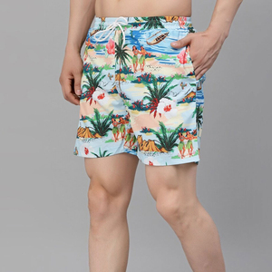 Men Camo Print Board Shorts Quick Dry Beach Shorts Lace Up Waist Summer Swim Shorts Surf Shorts Custom Logo OEM - Product Image 4