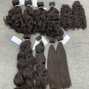 Raw Vietnamese Human Hair Wavy Weft Hair Bundles Full Cuticle Aligned Double Drawn <b>Bleach</b> and Dye Friendly Large Stock - Product Image 1