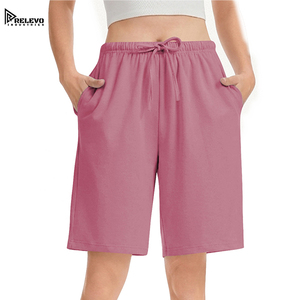 Casual Loose Fit Breathable 100% Cotton <b>Shorts</b> Pockets Comfortable High Quality Drawstring Sweat <b>Shorts</b> for <b>Lounging</b> Walking Gym - Product Image 1