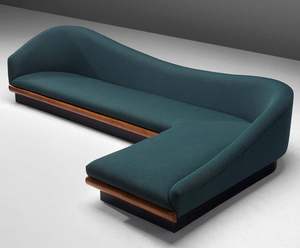 Canapé en forme de L en teck - Product Image 1