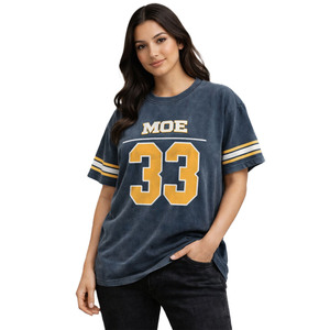 Camiseta de Fútbol Americano Vintage de Algodón Lavado para Hombre, Estilo Urbano Oversize con Estampado de Número, Tejido Transpirable, Producción Personalizada al por Mayor - Product Image 5