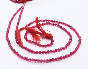AAA <b>Ruby</b> Corundum Faceted Rondelle Beads 3 MM Pink <b>Ruby</b> Gemstone Rondelle Beads 13 Inch Strand Natural <b>Ruby</b> Corundum Beads - Product Image 5