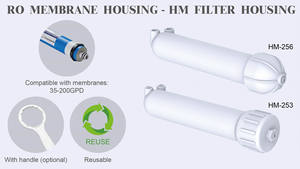1812เรือเมมเบรนออสโมซิสผันกลับ2012และที่อยู่อาศัยพลาสติกสีขาวพร้อม1/8 "NPT สำหรับน้ำเข้า/ส่งออกด้วยโอริงเดียว - Product Image 3