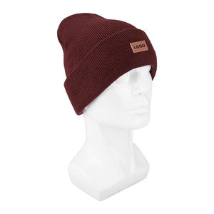 Latest Adjustable <b>Beanie</b> <b>Hat</b> for <b>Men</b> and Women Brown Color Daily Use Custom Logo Option 100% Acrylic Knitted <b>Beanie</b> <b>Hats</b> - Product Image 4