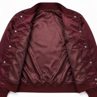 Vestes universitaires en satin personnalisées en gros, avec nom brodé, style bomber, pour équipes de baseball, pour hommes et femmes