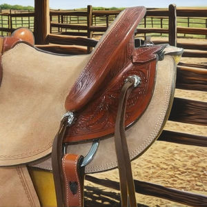 Fabricante Mayorista de Conjuntos de Equipo Ecuestre Western Barrel |   Silla de montar occidental ligera con accesorios a juego - Product Image 1