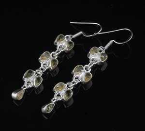 Natural Citrine <b>Earrings</b> 925 Sterling <b>Silver</b> Handmade Yellow Gemstone Jewelry Wholesale Real Citrine <b>Stud</b> & Dangle <b>Earrings</b> - Product Image 2