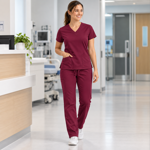 Ensembles de tenues médicales personnalisées pour femmes : Jogger, Blouse et Pantalon, pour infirmières, médecins, personnel hospitalier et esthéticiennes - Product Image 1