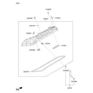 K9 ปะเก็นและซีลใหม่ ด้านขวา 224413F470 - Product Image 2