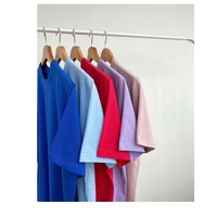 T-shirt d'été tricoté surdimensionné pour homme, manches courtes, motif uni, 100 % coton, design décontracté, anti-UV, écologique, séchage rapide
