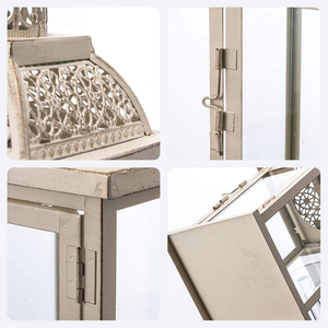 Farol de Madera Ecológico de Diseño Elegante con Toque Moderno para Decoración Acogedora del Hogar y Eventos - Product Image 5