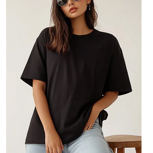 เสื้อยืดคอตตอนเนื้อหนักสัมผัสนุ่มหรูหรา ทรงโอเวอร์ไซส์ ไหล่ตก สำหรับผู้ชาย สตรีทแวร์ระดับไฮเอนด์ ผลิตตามสั่ง ผ้าหนา คุณภาพสูงจากผู้ผลิต - Product Image 3