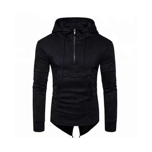 เสื้อฮู้ดผู้ชายสีพื้นผ้าฝ้ายฟลีซ 100% พร้อมกระเป๋าเสื้อ - เสื้อผ้าสำหรับออกกำลังกายและเล่นกีฬาที่เป็นมิตรกับสิ่งแวดล้อม - Product Image 3