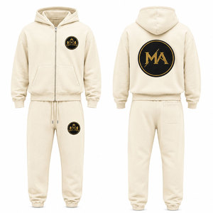 Ensemble de survêtement à capuche Peach 100% coton avec fermeture éclair intégrale, poche avant et patch brodé appliqué 480 g/m² - Product Image 5