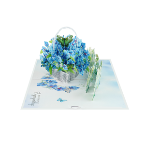 <b>Sympathy</b> Orchid Basket 3D Pop Up Greeting <b>Card</b> Handmade Floral Condolence Paper Craft Gift <b>Card</b> Wholesale - Product Image 4