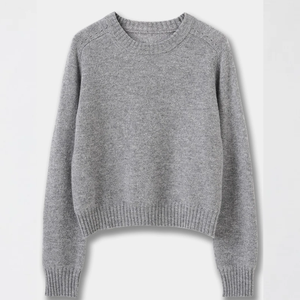 Pull-over col rond pour femme, couleur unie, 100% acrylique, manches longues, tricot décontracté, anti-boulochage, coupe classique, pour l'automne - Product Image 5