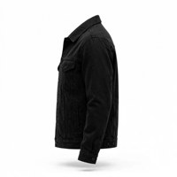 Veste longue en polaire noire pour homme, col rabattu, coupe classique, coton lavé, couleur unie, fermeture éclair, vêtements d'extérieur décontractés pour l'hiver