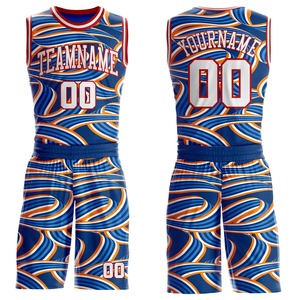 Vêtements de basket-ball personnalisés en polyester 100% en gros, design imprimé, uniforme de basket-ball, séchage rapide - Product Image 1