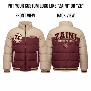 ZAINI ZE-390 Premium 500g GSM Waterproof Windproof Cotton Puffer <b>Jacket</b> Red <b>Quilted</b> Hooded Camouflage <b>Pattern</b> Winter Mens - Product Image 1