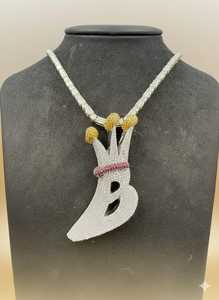 จี้เพชรโมอิสซาไนต์ VVS แบบสั่งทำพิเศษ ตัวเรือนเงินแท้ 925 ประดับเพชรเต็มตัวอักษร  ผ่านการทดสอบเพชร - Product Image 5