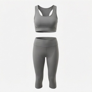 Popular Custom Logo Seamless Yoga <b>Set</b> For Women Active Wear <b>Sexy</b> Sport <b>Bra</b> Fitness Legging Apparel Breathable Suits - Product Image 1