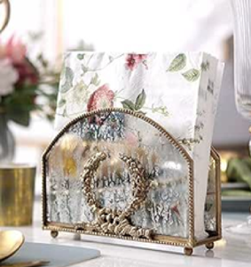 Porte-mouchoirs vertical en métal avec silhouette de feuille de ginkgo noire pour une décoration coordonnée, disponible au prix de gros - Product Image 2