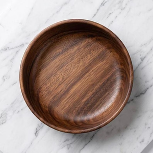 Bol en bois naturel artisanal, récipient de service rustique décoratif pour la cuisine, la table à manger, la décoration de la maison et les centres de table - Product Image 2