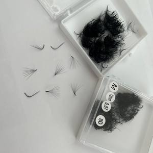 Extensiones de Pestañas de Volumen Preformadas Premium 8D 0.07 C/CC/DD/M/L Curl, Longitud de 7mm-25mm, Pelo Sintético Negro Mate, Logotipo Personalizado - Product Image 3