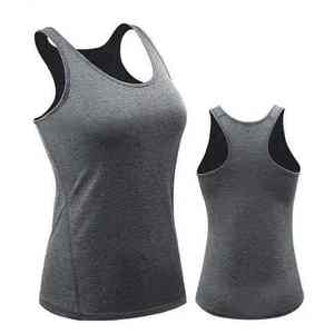 Camiseta sin mangas de entrenamiento de gimnasio atlético para mujer, camiseta de talla grande, camiseta lisa informal, transpirable, Spandex/algodón, 180g, Verano - Product Image 3