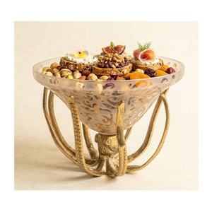 Bol en verre de haute qualité avec support en forme de pieuvre, bol de service pour aliments, vaisselle de luxe, centre de table, bol décoratif de cuisine - Product Image 2