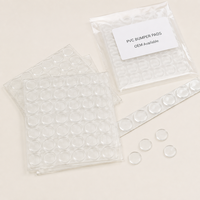 Coussinets de protection plats en PVC transparent, autocollants, anti-collision, 18x4mm