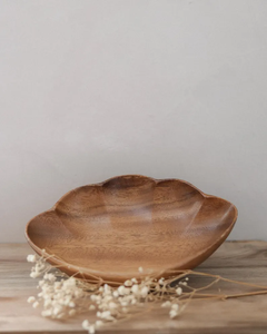 Bol de service vintage en bois d'acacia poli – Saladier écologique sculpté et bio pour les réceptions - Product Image 3
