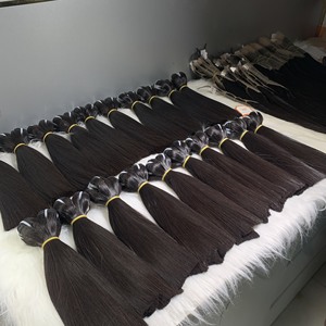 El mejor precio al por mayor, extensiones de cabello Remy vietnamita crudo alineado con cutícula, paquetes de cabello estirado Doble - Product Image 4