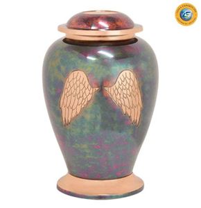 Mini Urna Funeraria de Aluminio Azul Mármol, Estilo Americano, Ecológica, para Cenizas Humanas, con Caja de Regalo - Product Image 2