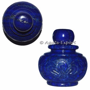 Bouteille d'ange sculptée en résine artisanale améthyste - Décoration d'intérieur en pierres par AgateExport - Product Image 1