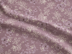 Dentelle Vénitienne Dobby Gaufrée Florale Imprimée en Soie Brute Tissée Maison Mauve Filigrane Château Lavande Damassé Aura Botanique - Product Image 2
