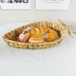 Custom Size Wholesale Natural Water Hyacinth <b>Tray</b> Leaf Shape Water Hyacinth Serving <b>Tray</b> Serving Classic Home Decor - Product Image 2