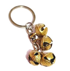 Porte-clés Ghungroo en laiton indien, doré, en métal - Product Image 6