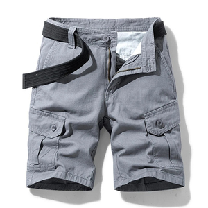 Pantalones Cortos Cargo Casuales Clásicos de Verano para Hombre, Nuevos, 100% Algodón, Transpirables, Color Sólido, Servicio OEM, Diseño Moderno con Múltiples Bolsillos - Product Image 1