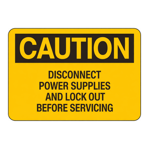 Panneau de sécurité Brady Caution Lockout pour l'entretien et la maintenance des équipements - Product Image 1