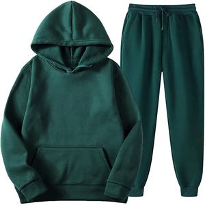 ชุดวอร์มและกางเกงมีฮู้ดสำหรับผู้ชายชุดวอร์มล้างกรดติดผ้าปักลายแฟชั่นตามสั่ง - Product Image 1