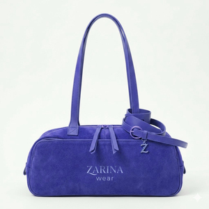 Womens Genuine Leather Water Resistant <b>ZIP</b> Closure Matte Finish Retro Bowling Style Crossbody Handbag for Fall & Winter - Product Image 4