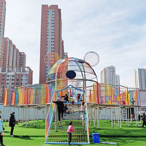 <span class=keywords><strong>Rete</strong></span> da Arrampicata di Alta Qualità per Esterni, Parco Divertimenti Non Motorizzato per Bambini e Adulti con <span class=keywords><strong>Rete</strong></span> <span class=keywords><strong>in</strong></span> <span class=keywords><strong>Corda</strong></span> Arcobaleno per Aree Panoramiche - Product Image 2