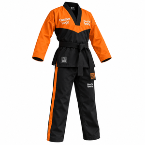 Uniforme de Taekwondo Personalizado RexFit Sports, Logotipo y Diseño Personalizados, Dobok de Artes Marciales con Cinturón Negro, Uniforme de Entrenamiento al por Mayor OEM - Product Image 4