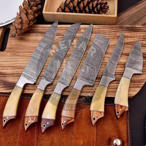 New Style High Quality Damascus <b>Kitchen</b> <b>Knife</b> Set Low Price Wood Handle Damascus <b>Kitchen</b> <b>Knife</b> Set - Product Image 3