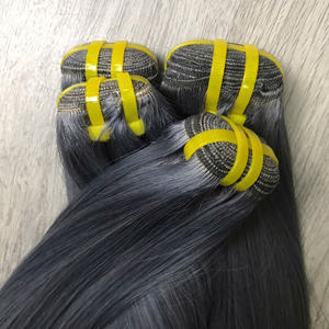 วิกผม100% สั้นของมนุษย์แท้จากเวียดนามชุดผมต่อแบบตรงมีสีเทา - Product Image 2