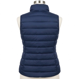 Sleeveless Insulated Jacket Breathable Eco-Friendly Button Solid Pattern Stand Collar Comfortable Fit Women <b>Puffer</b> <b>Vest</b> Casual - Product Image 2