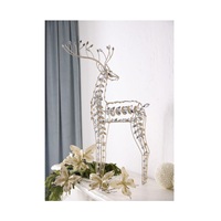 Sculpture de cerf en aluminium pour la décoration de Noël dans le salon