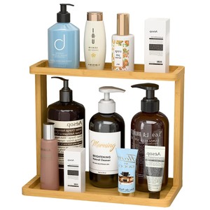 Bamboo <b>Spice</b> Rack Organizer with Glass <b>Jars</b> | Wholesale Kitchen Storage - Product Image 2