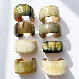 กำไลข้อมือทำจากเขาควายธรรมชาติ กันน้ำ เป็นมิตรกับสิ่งแวดล้อม ดีไซน์ทันสมัย น้ำหนักเบา หรูหรา สำหรับผู้หญิง - Product Image 2